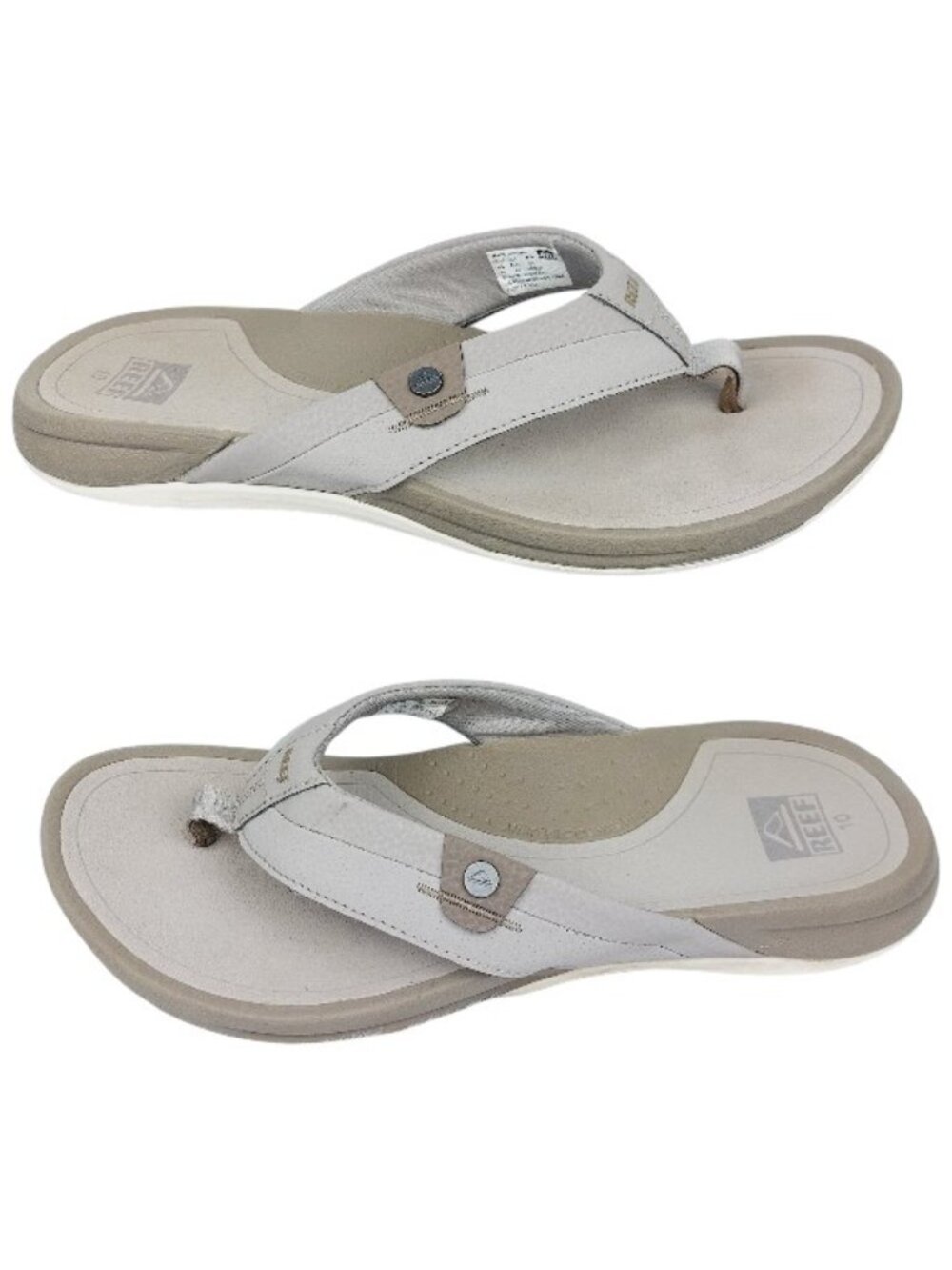 Reef Men's Gray Brown Pacific Comfort Slip-On Thong Sandal Size US 10